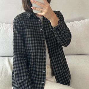 Jenni Kayne Black and Grey Striped Flannel